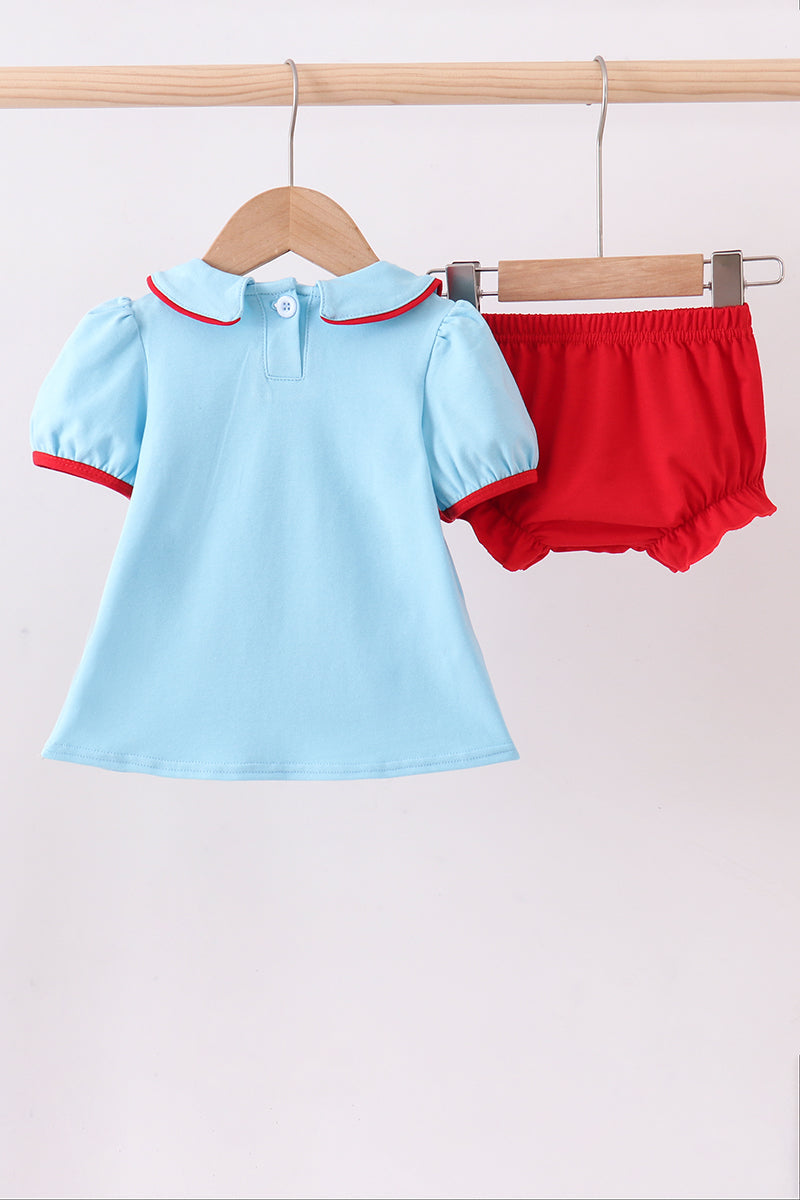 Blue Dr. Suess bloomer set