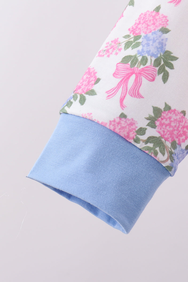 Blue floral jogger set