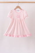 Pink Jack-O-Lantern  Applique Dress