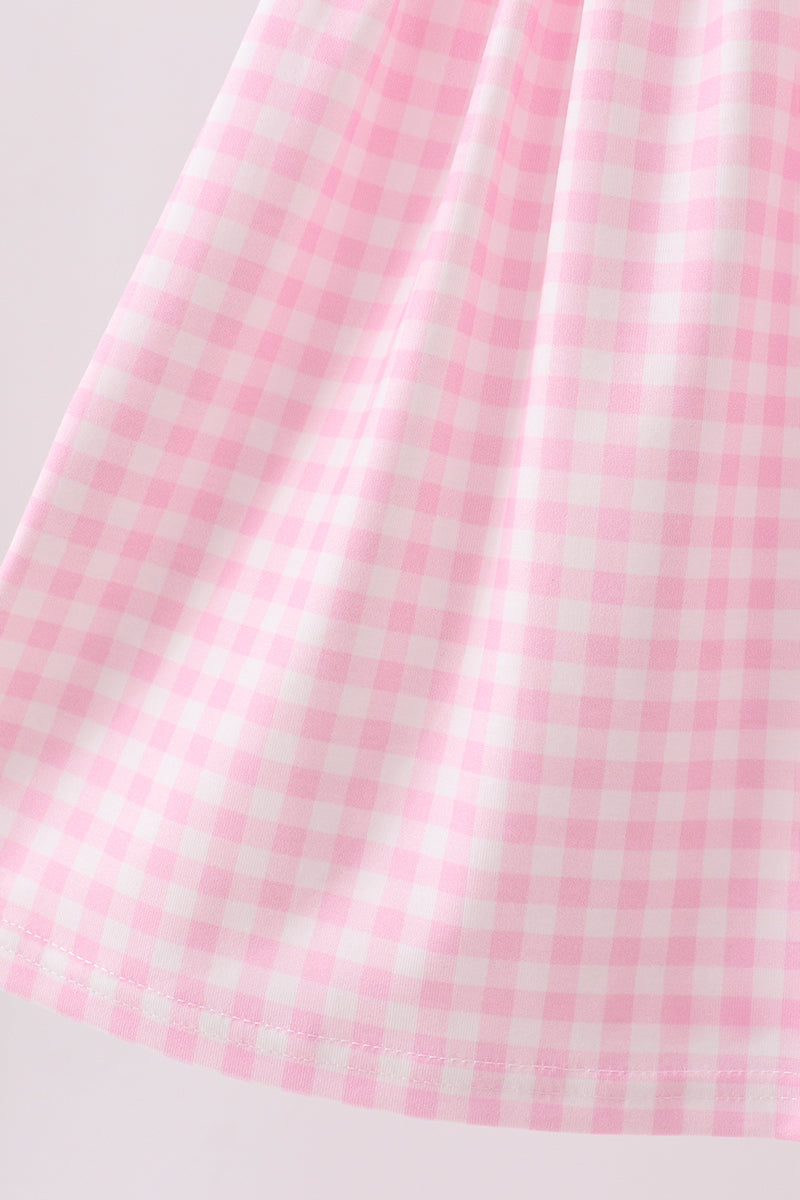 Pink Jack-O-Lantern  Applique Ruffle Dress