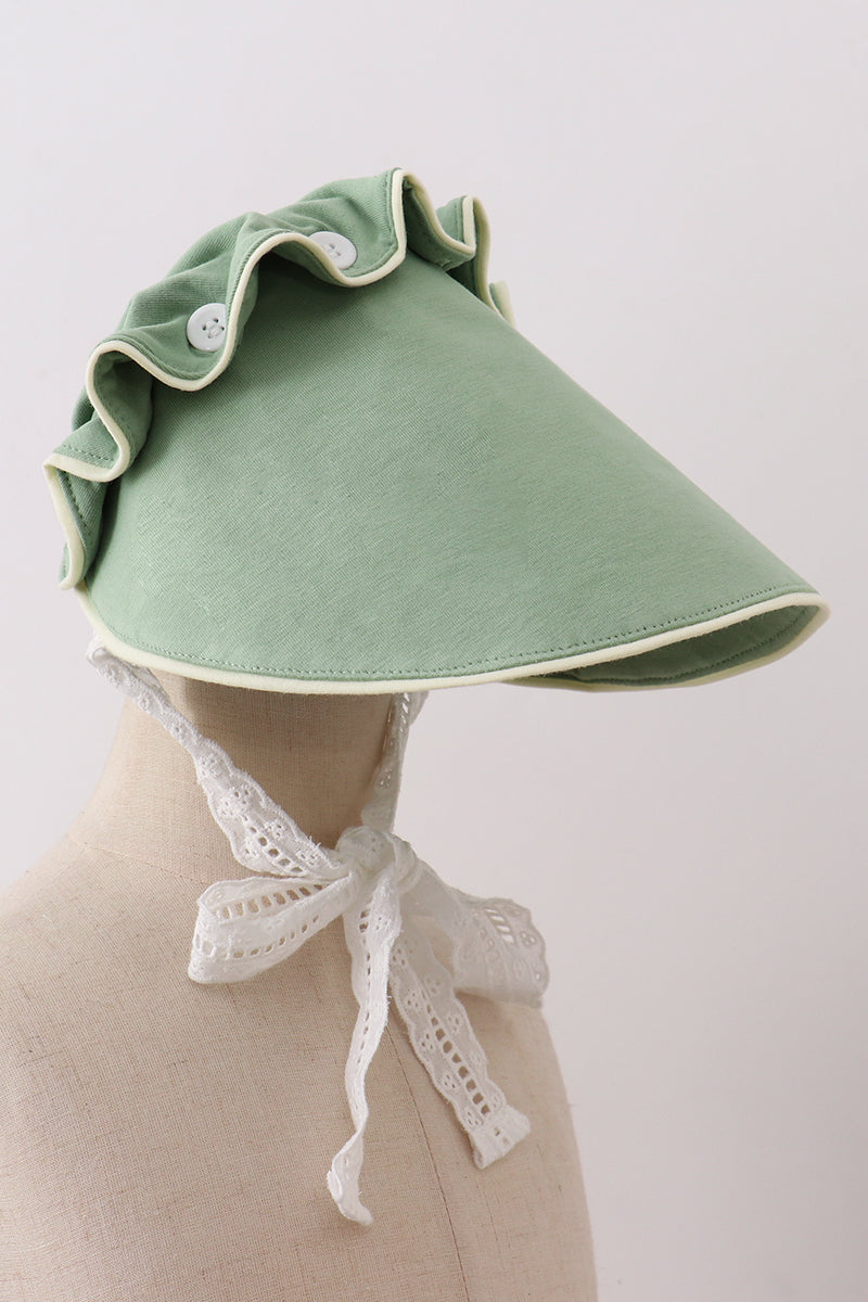 Sage lace bonnet