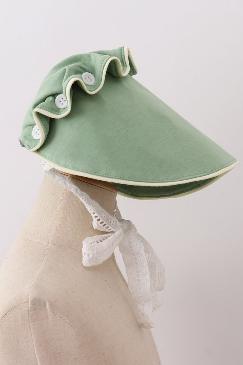 Sage lace bonnet