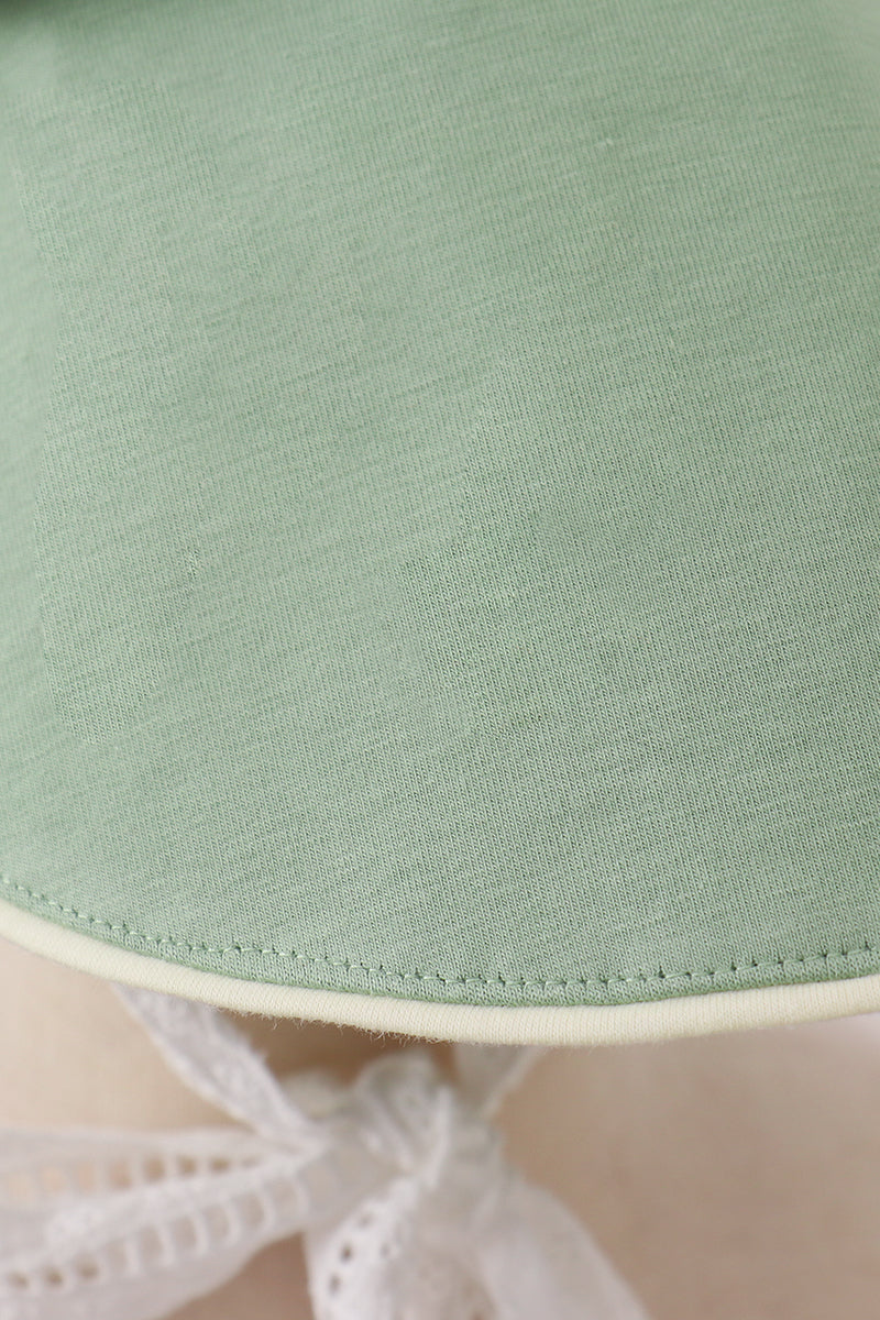 Sage lace bonnet
