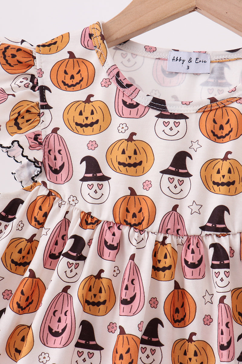 Pumpkin ruffle dress