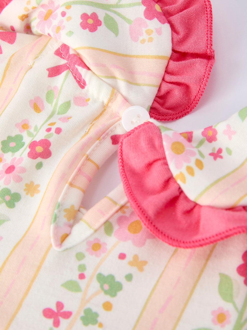 Floral Bow Ruffle Girls Dress