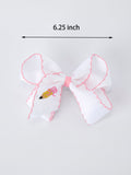 Back to School Yellow Pencil Bow Hair Clip 6.25 Inch