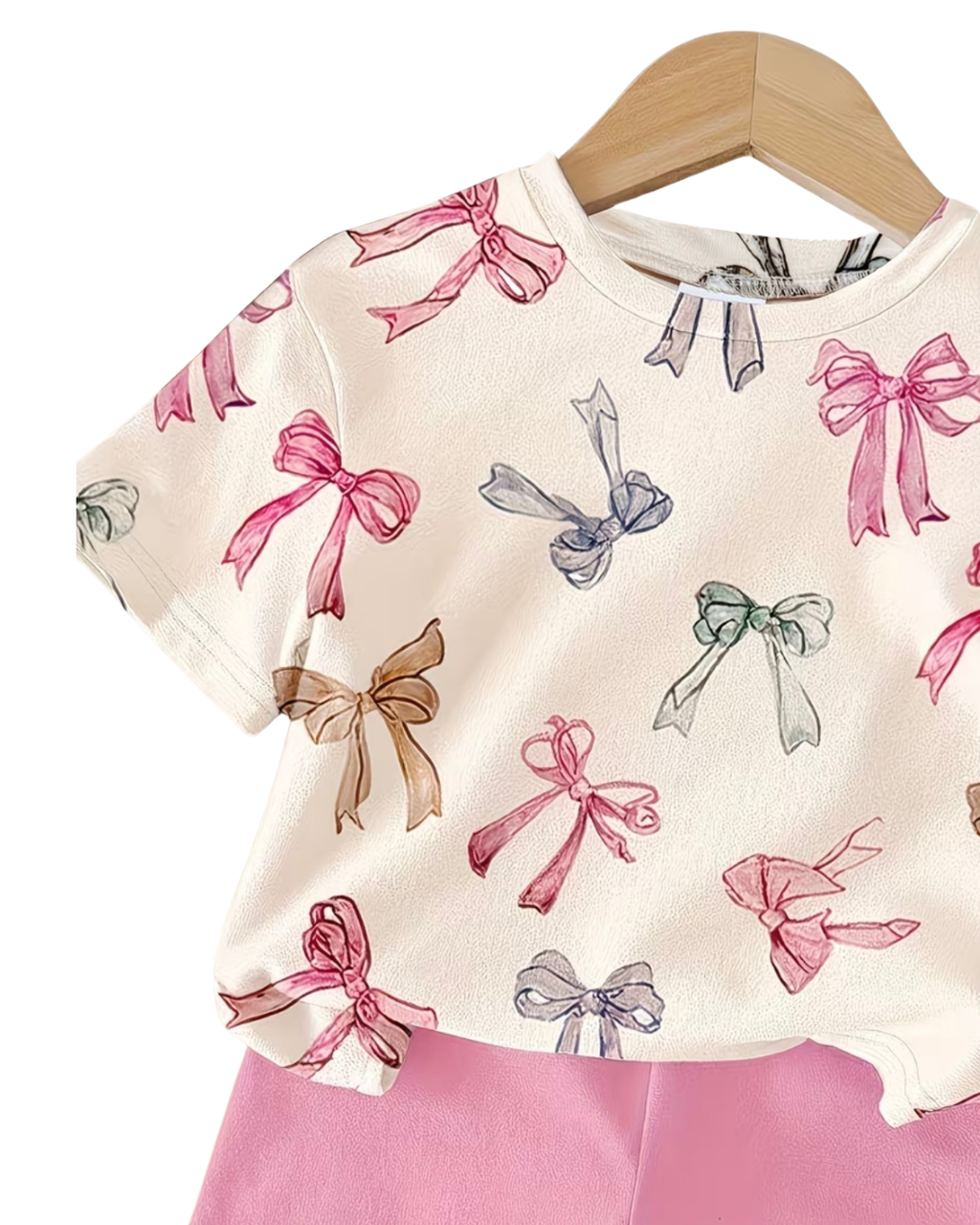 Boxy Bow Tee Set