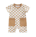 Checkered Pocket Romper