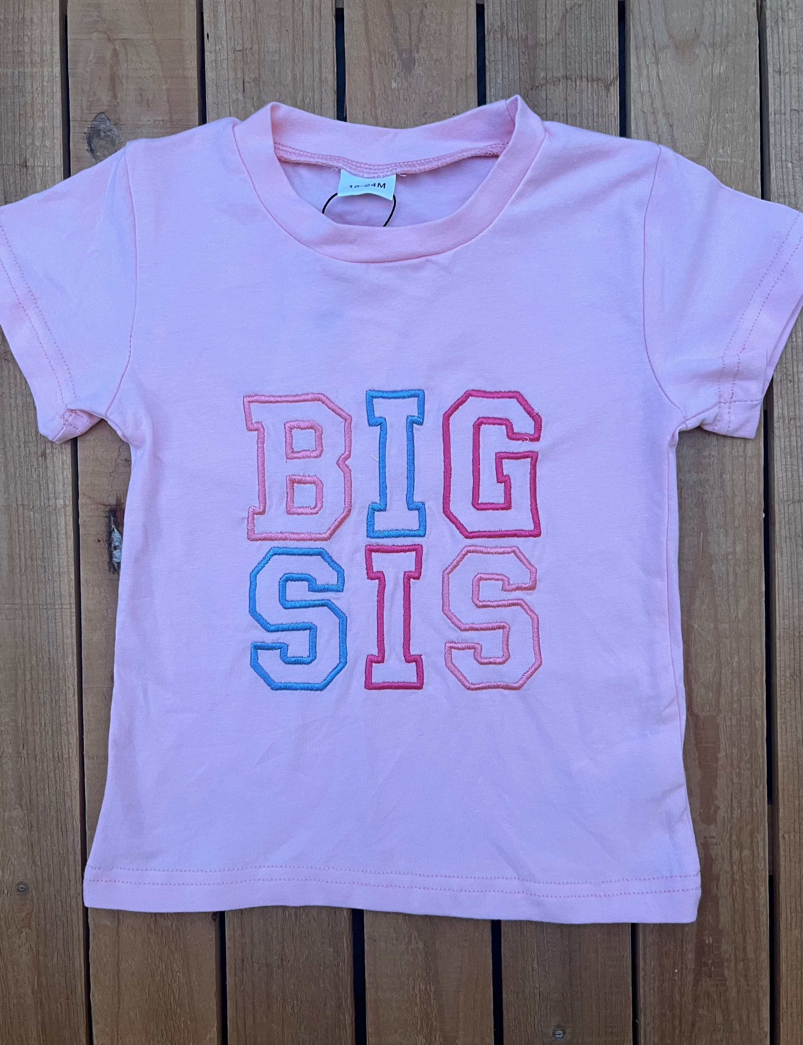 Embroidered Big Sis Tee