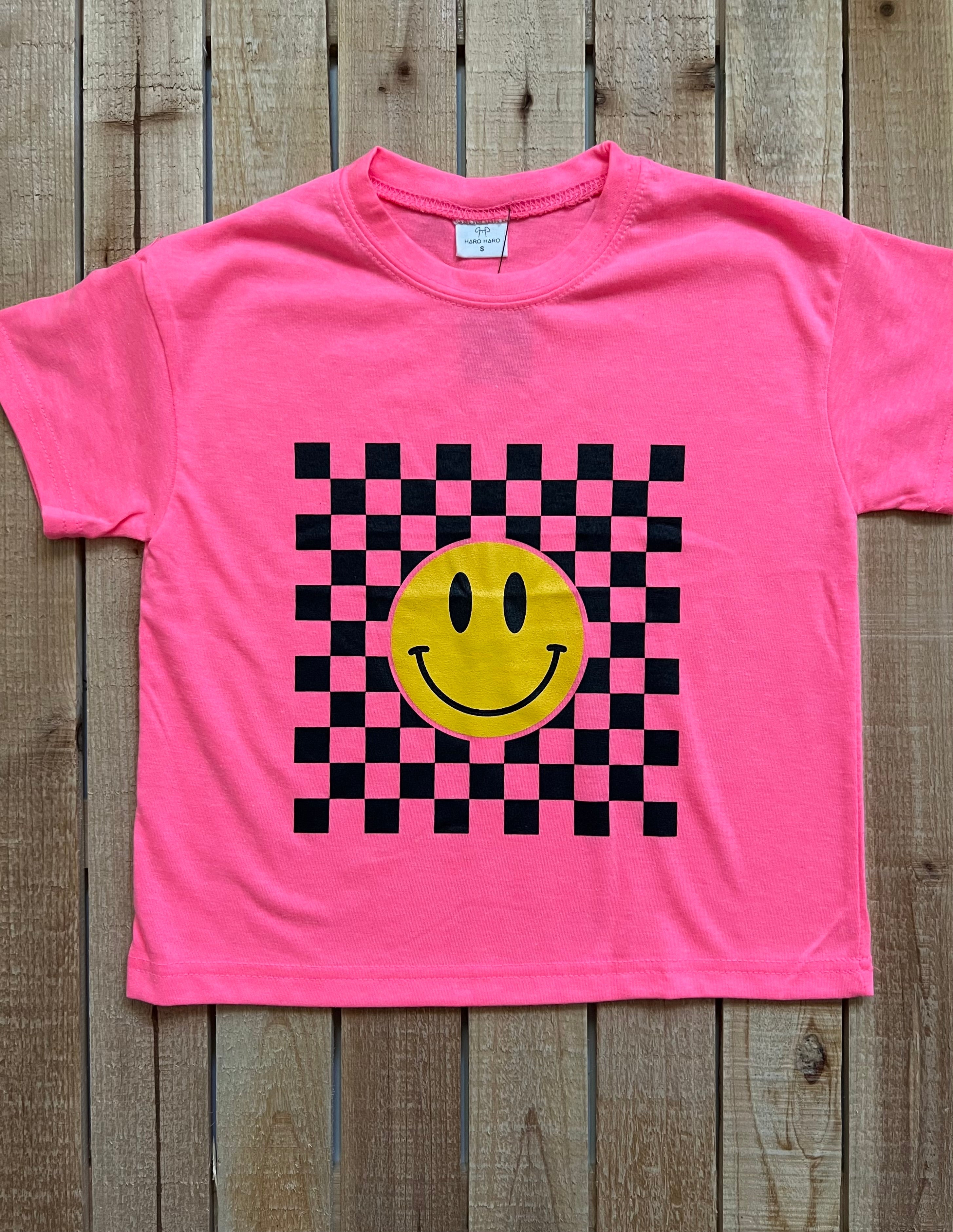 Checkered Smiley Tee