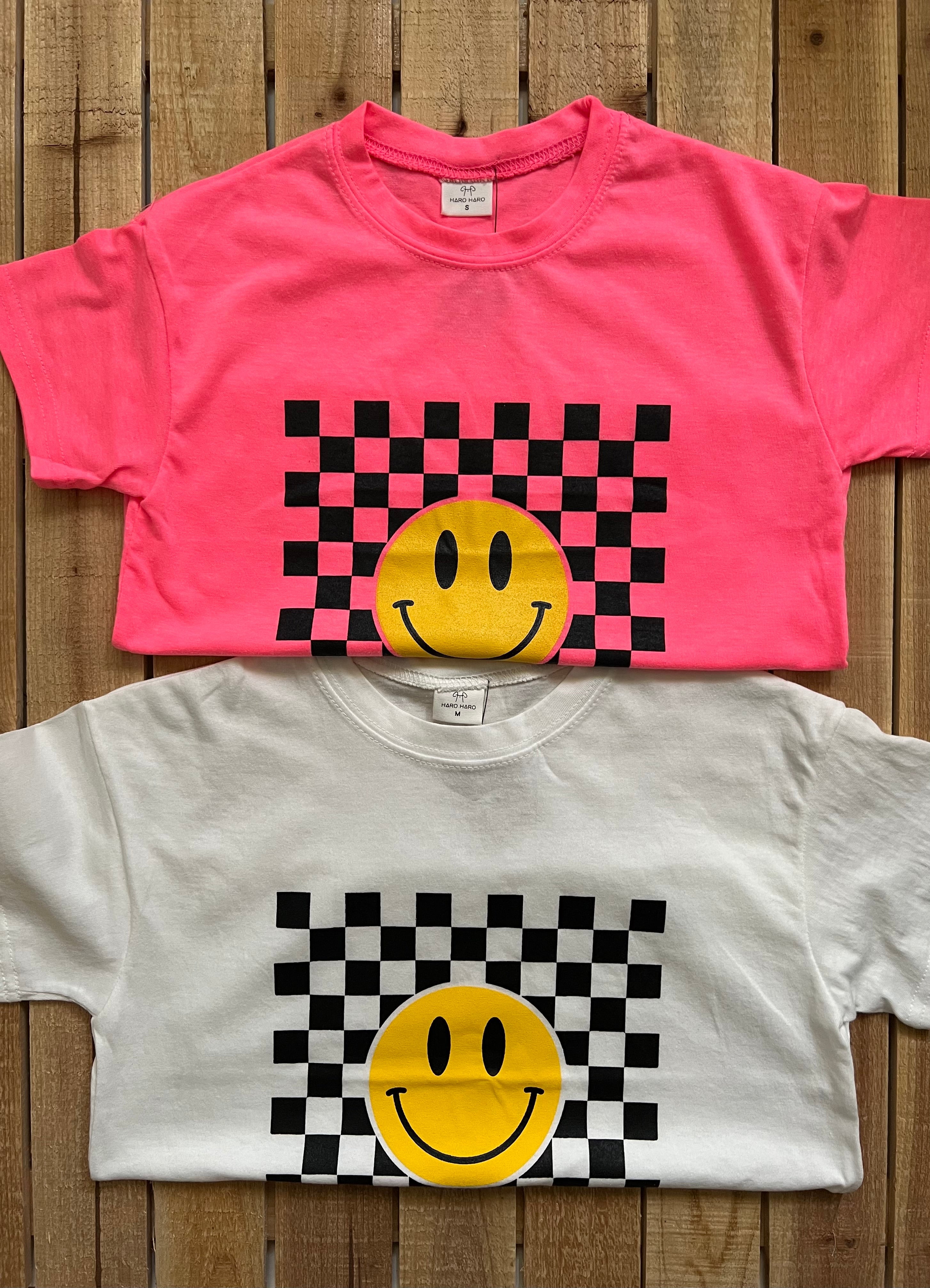 Checkered Smiley Tee