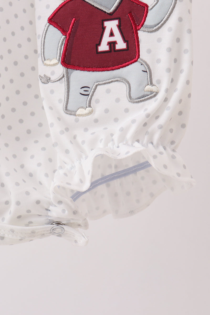 Maroon Alabama Applique Bubble