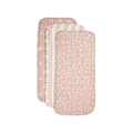 ORGANIC MUSLIN BURP CLOTHS, 3 PACK (DESERT PINK + IVORY)