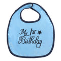 Blue 'My 1st Birthday' Bib