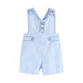 Blue Seersucker Bunny Shortalls