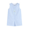 Blue Seersucker Gingham Bunny Shortall