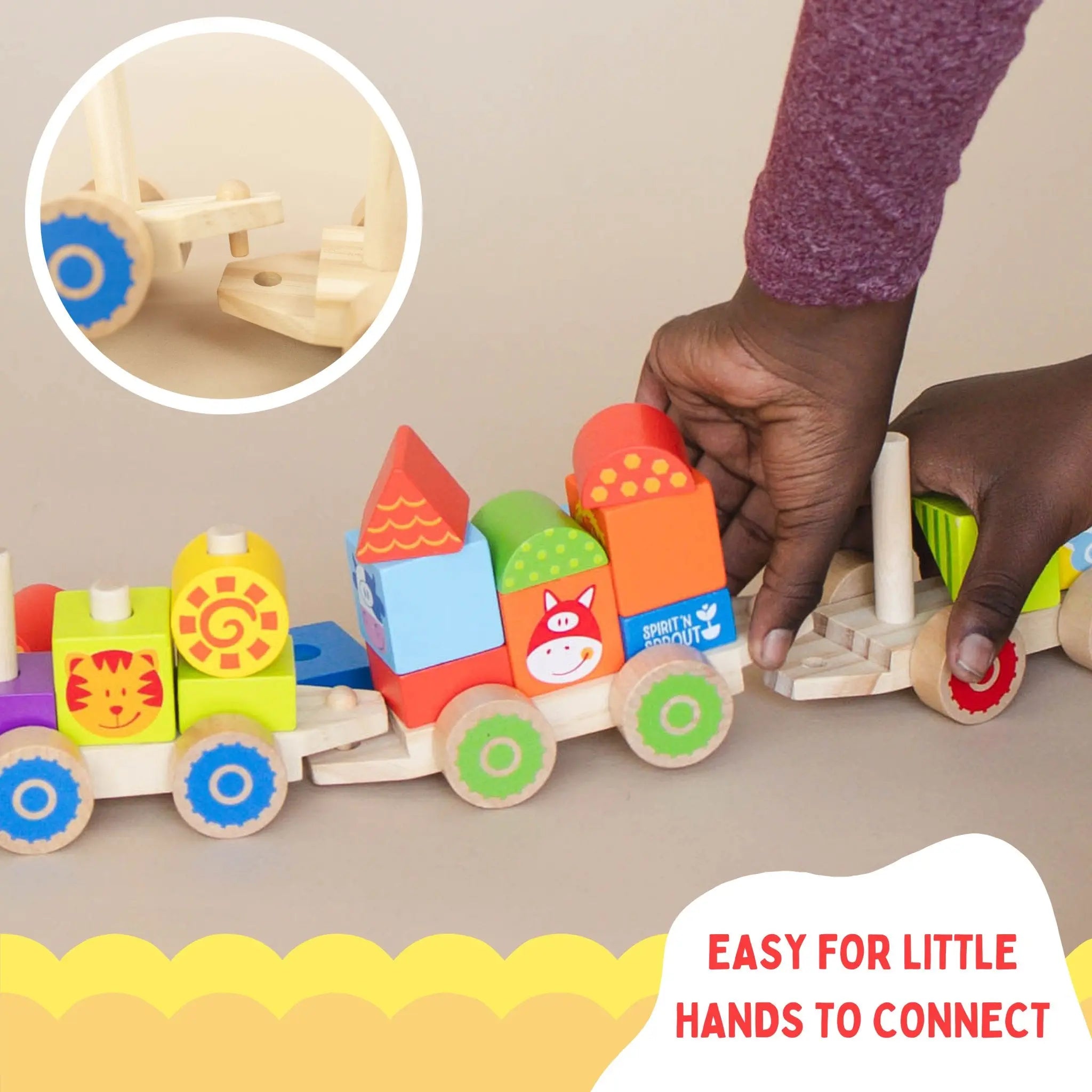 Farm Wooden Stacking Train