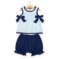 Classic Navy Gingham Bloomer Set