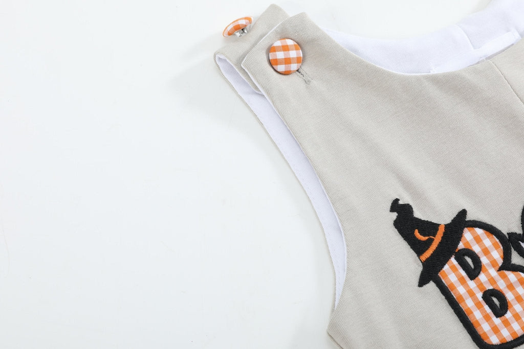 Gray Boo Applique Longalls
