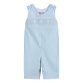 Light Blue Crosses Smocked Longalls