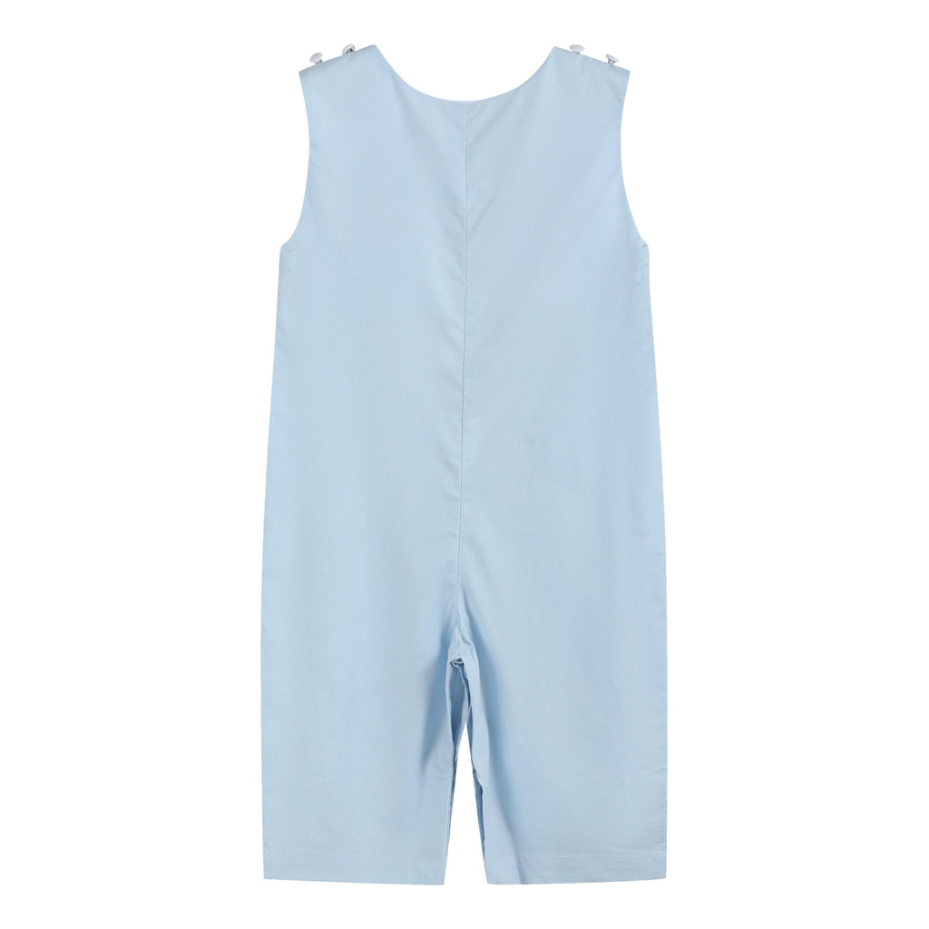 Light Blue Crosses Smocked Longalls