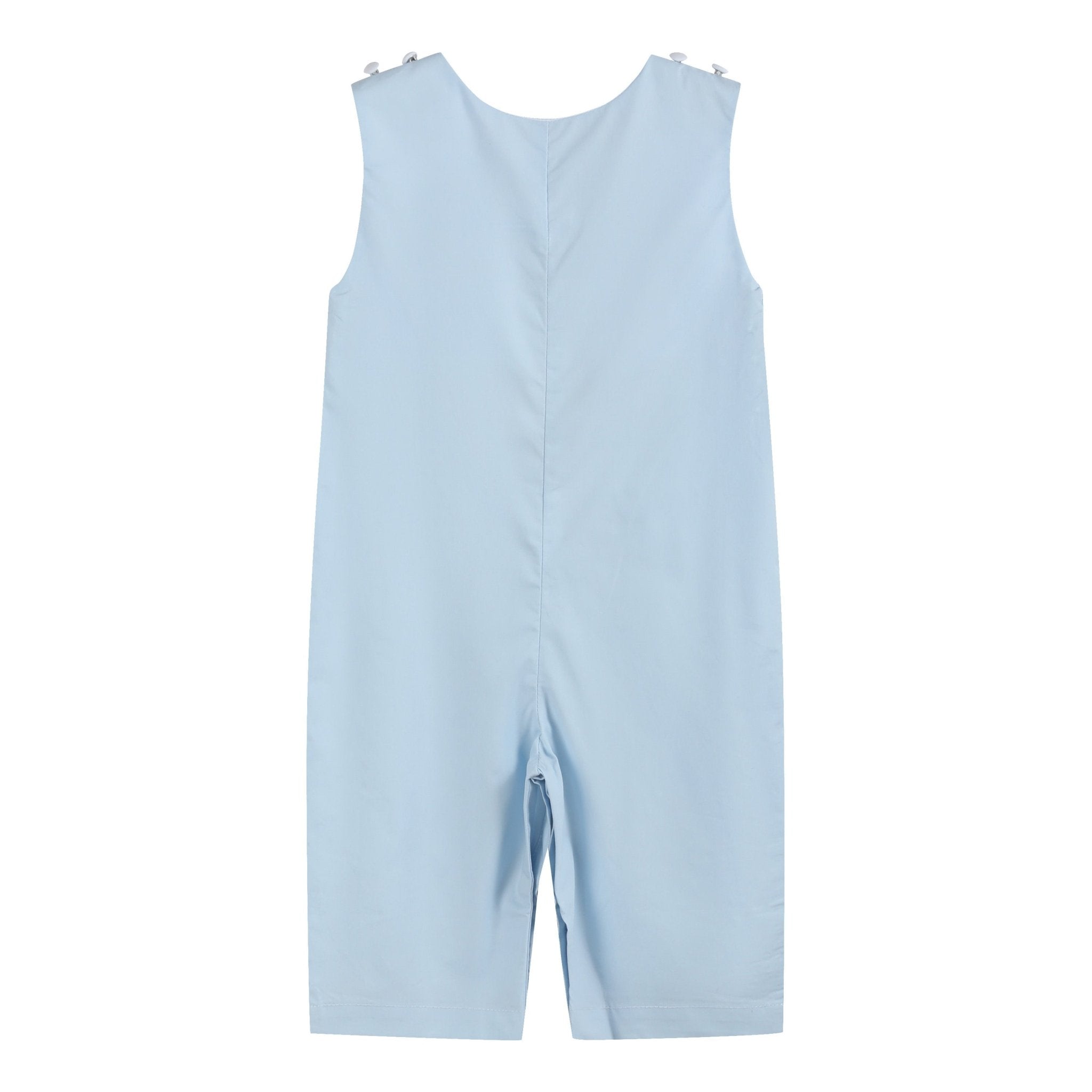 Light Blue Crosses Smocked Longalls