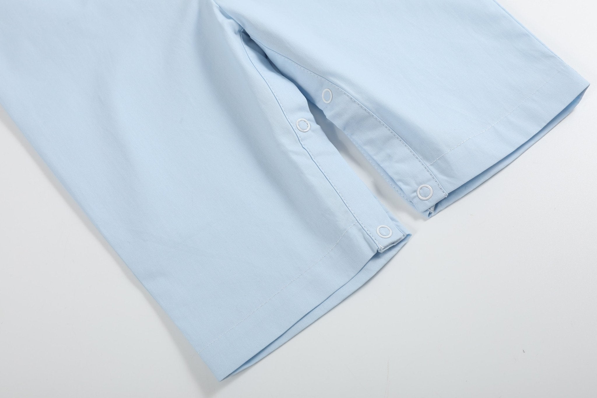 Light Blue Crosses Smocked Longalls