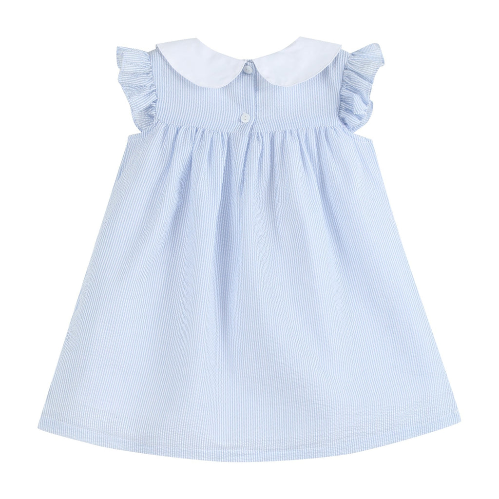 Light Blue Bunny Ruffle Yoke Dress