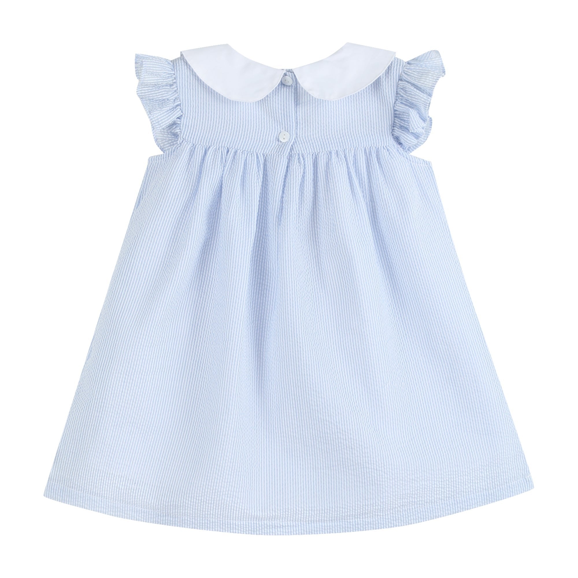 Light Blue Bunny Ruffle Yoke Dress