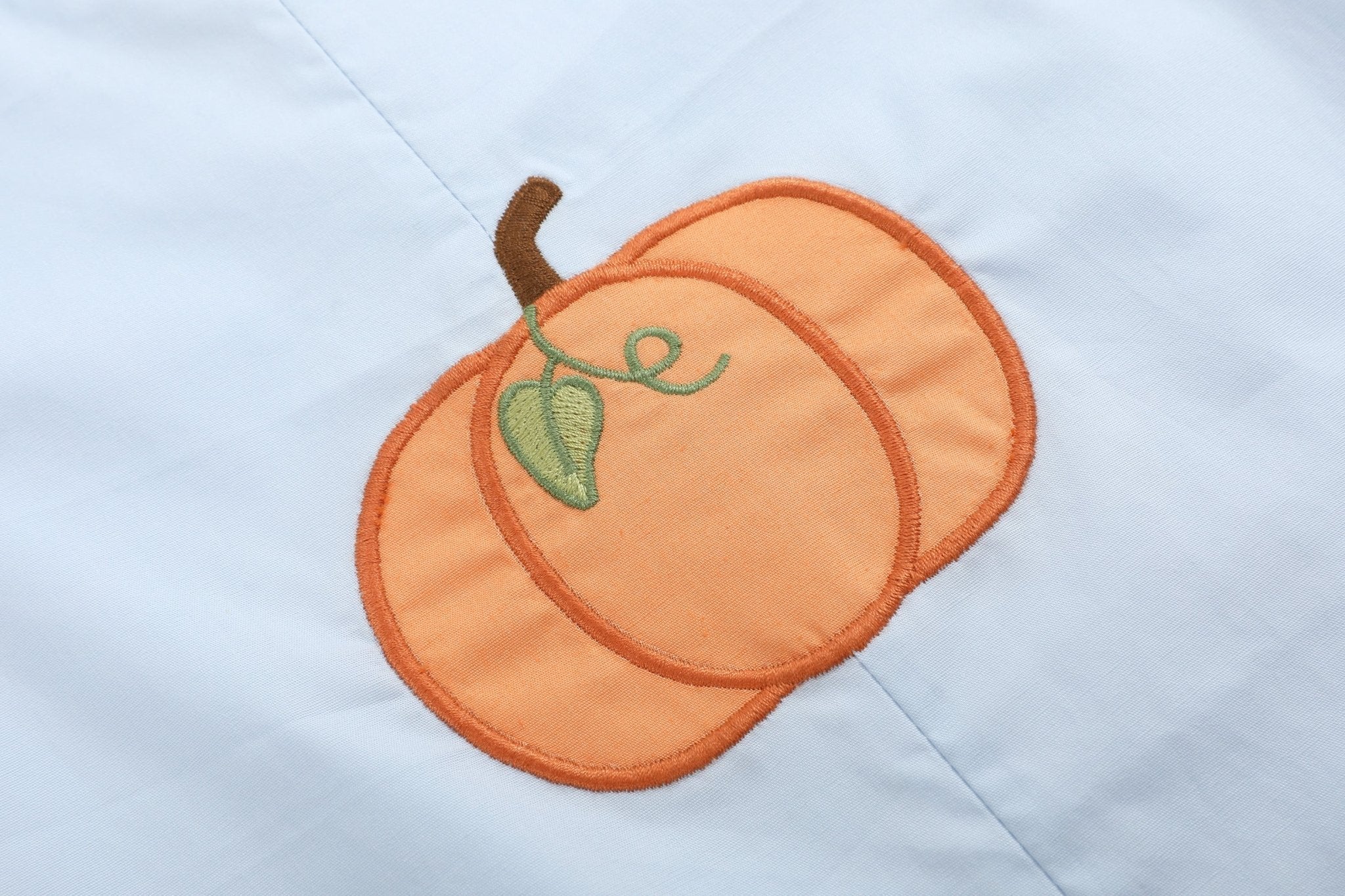 Light Blue Pumpkin Applique Longalls