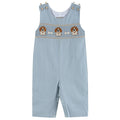 Light Blue Puppy Smocked Longalls