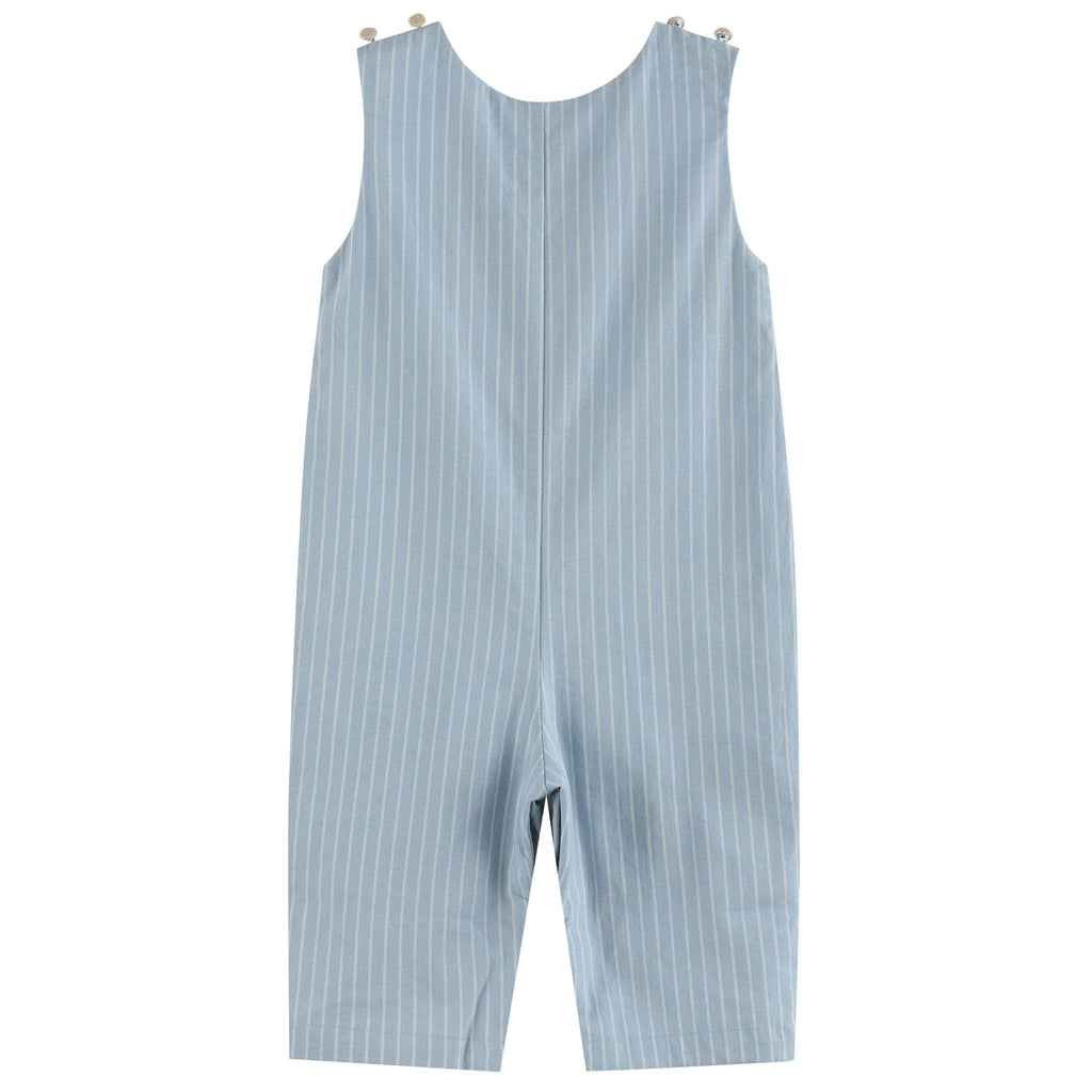 Light Blue Puppy Smocked Longalls