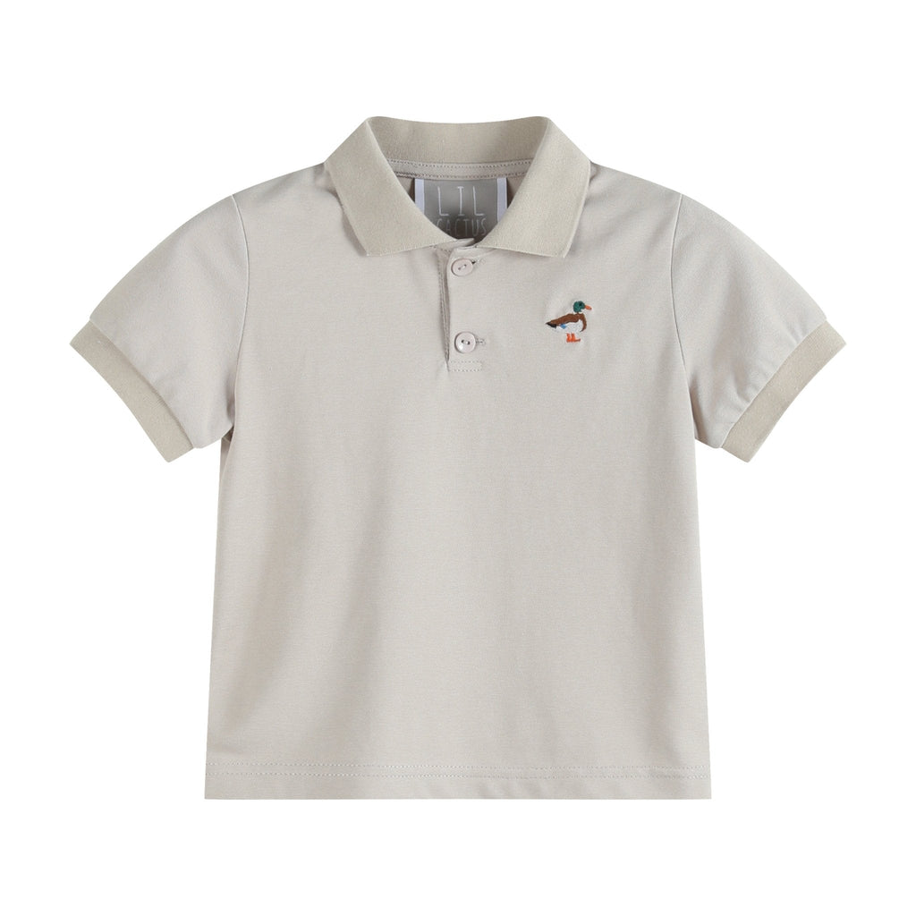 Light Brown Mallard Duck Golf Polo Shirt