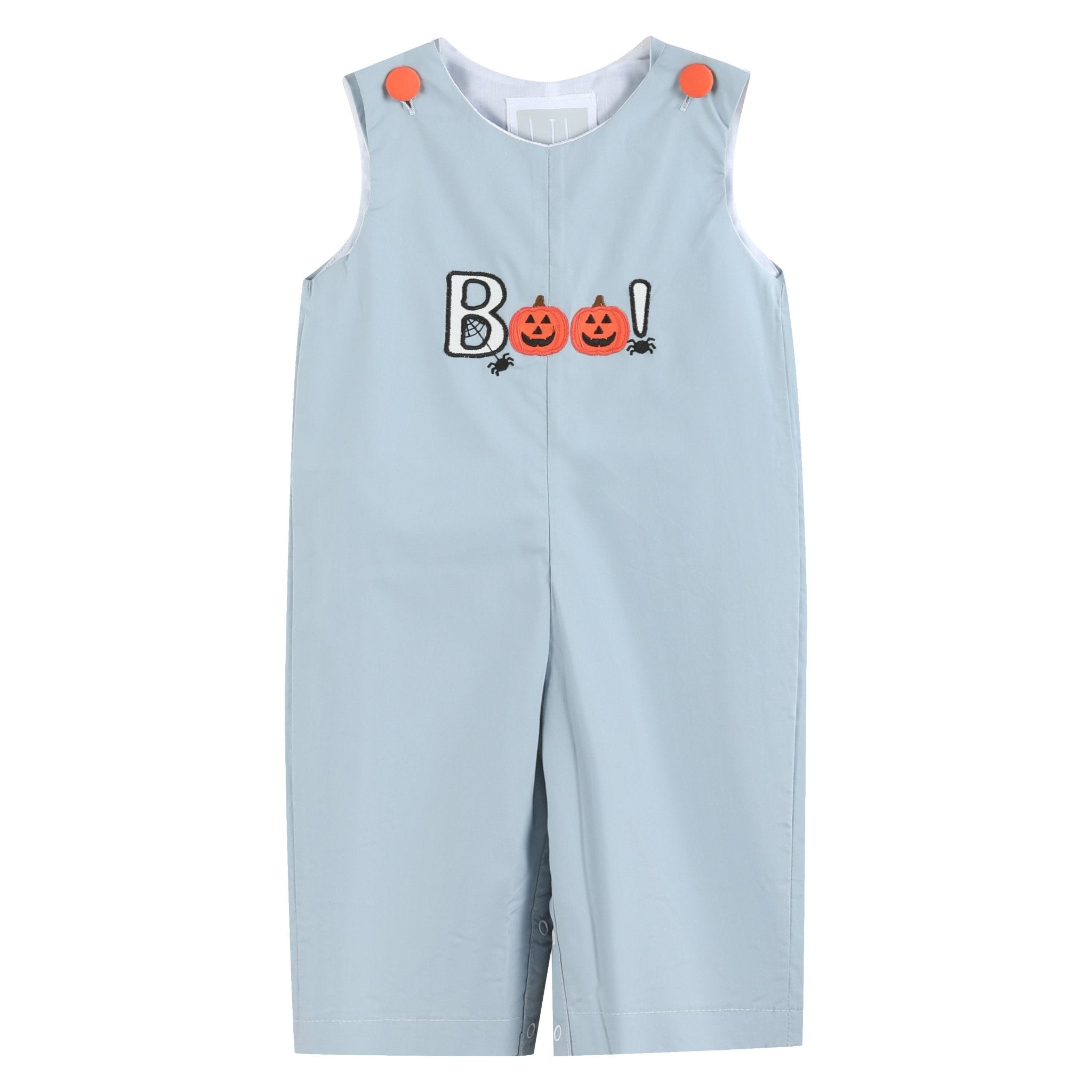 Light Gray 'Boo' Applique Longalls