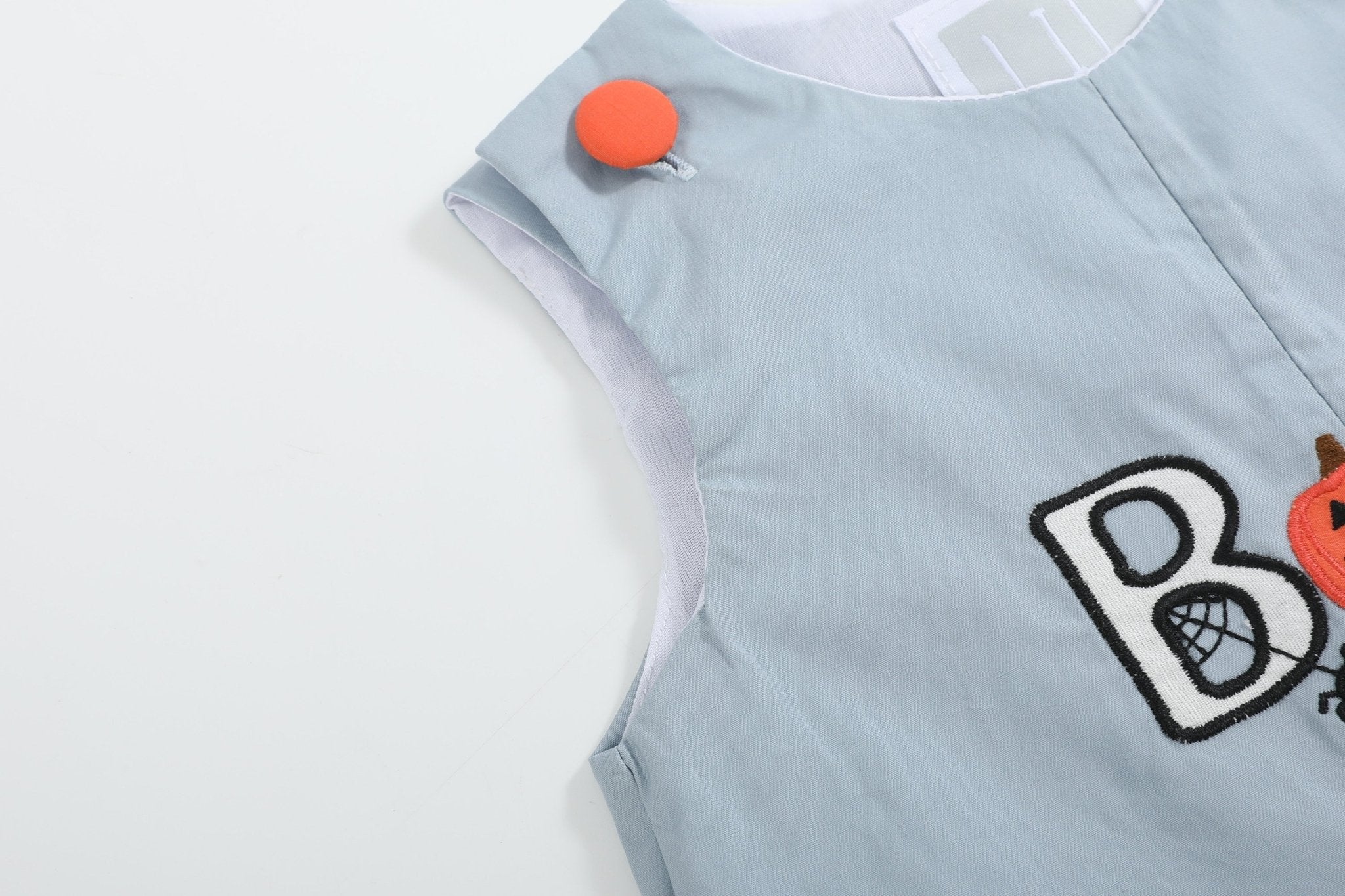 Light Gray 'Boo' Applique Longalls