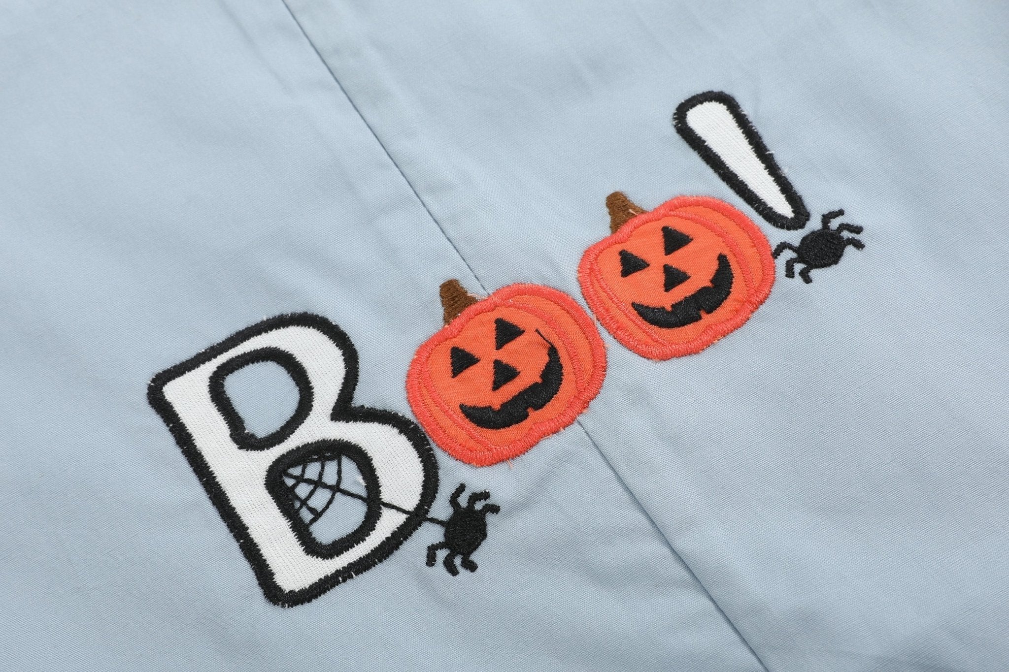 Light Gray 'Boo' Applique Longalls