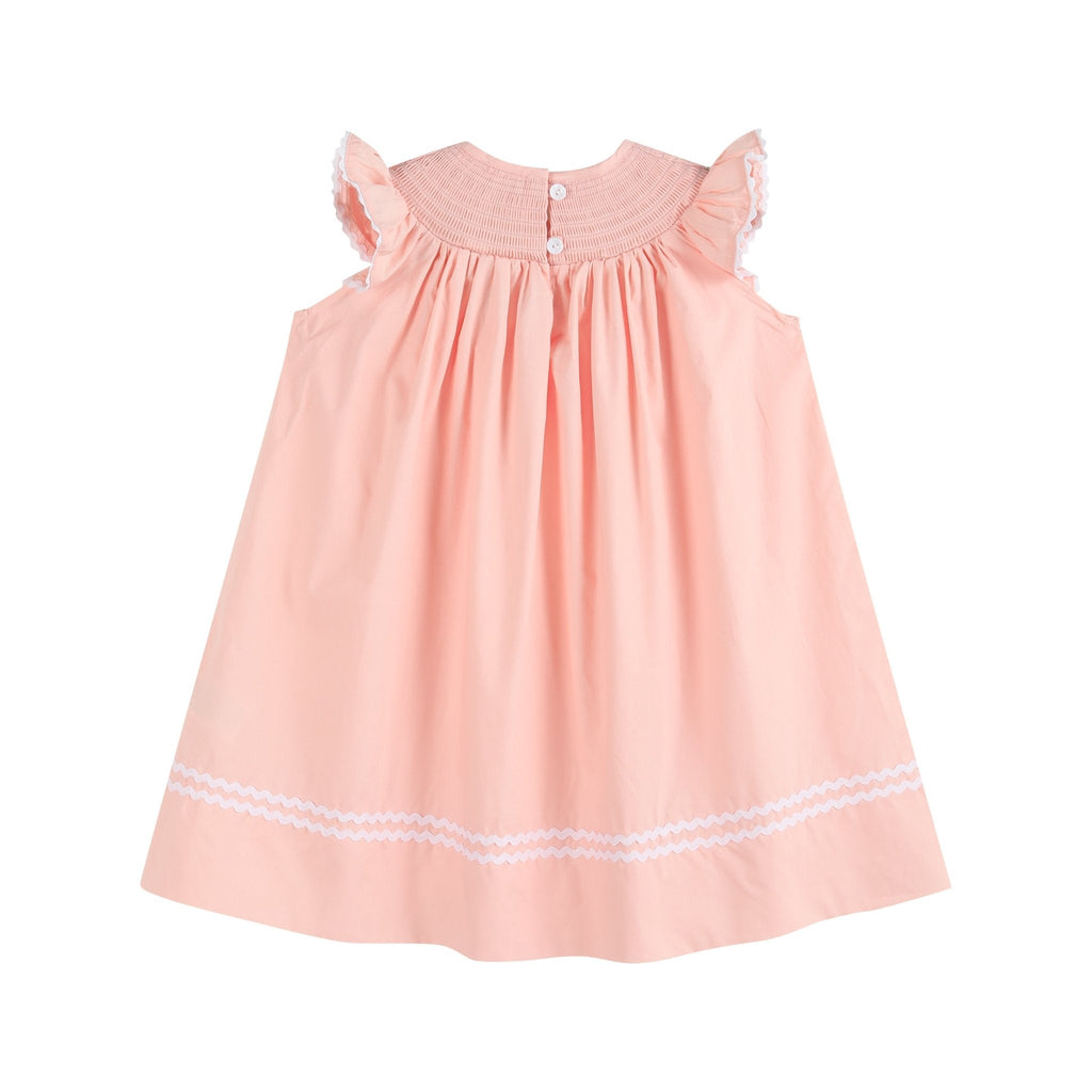 Light Pink Bunny Smocked Bishop Dress