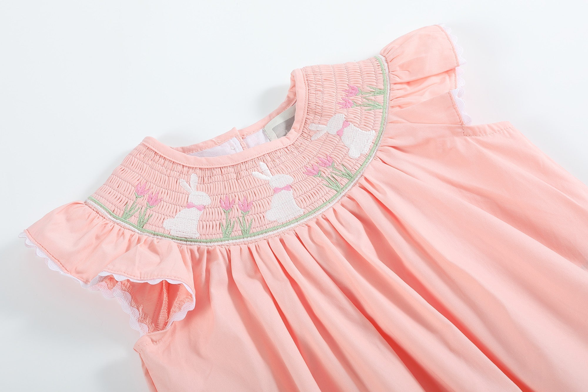 Light Pink Bunny Smocked Top and Bloomer Set