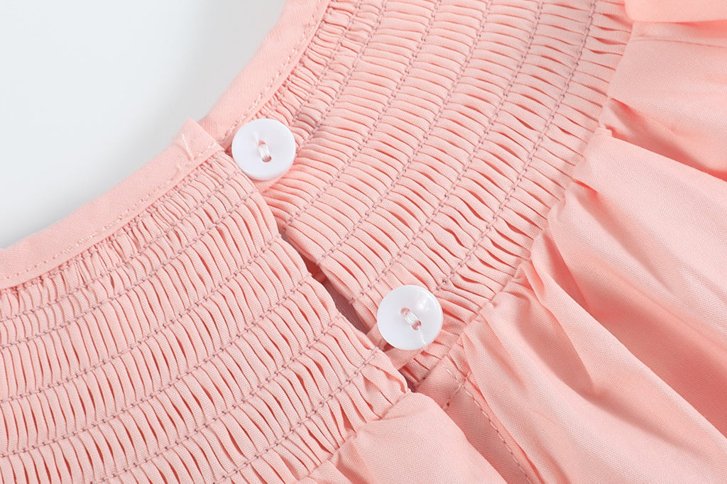 Light Pink Bunny Smocked Top and Bloomer Set