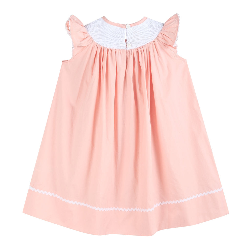 Light Pink Bunny Smocked Bishop Dress
