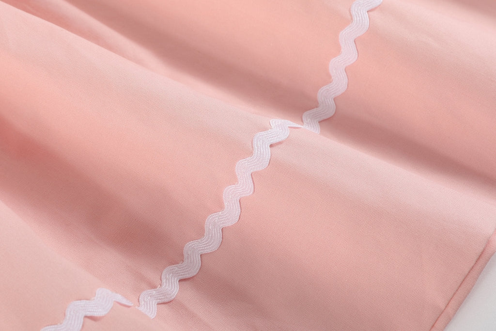 Light Pink Bunny Smocked Bishop Dress