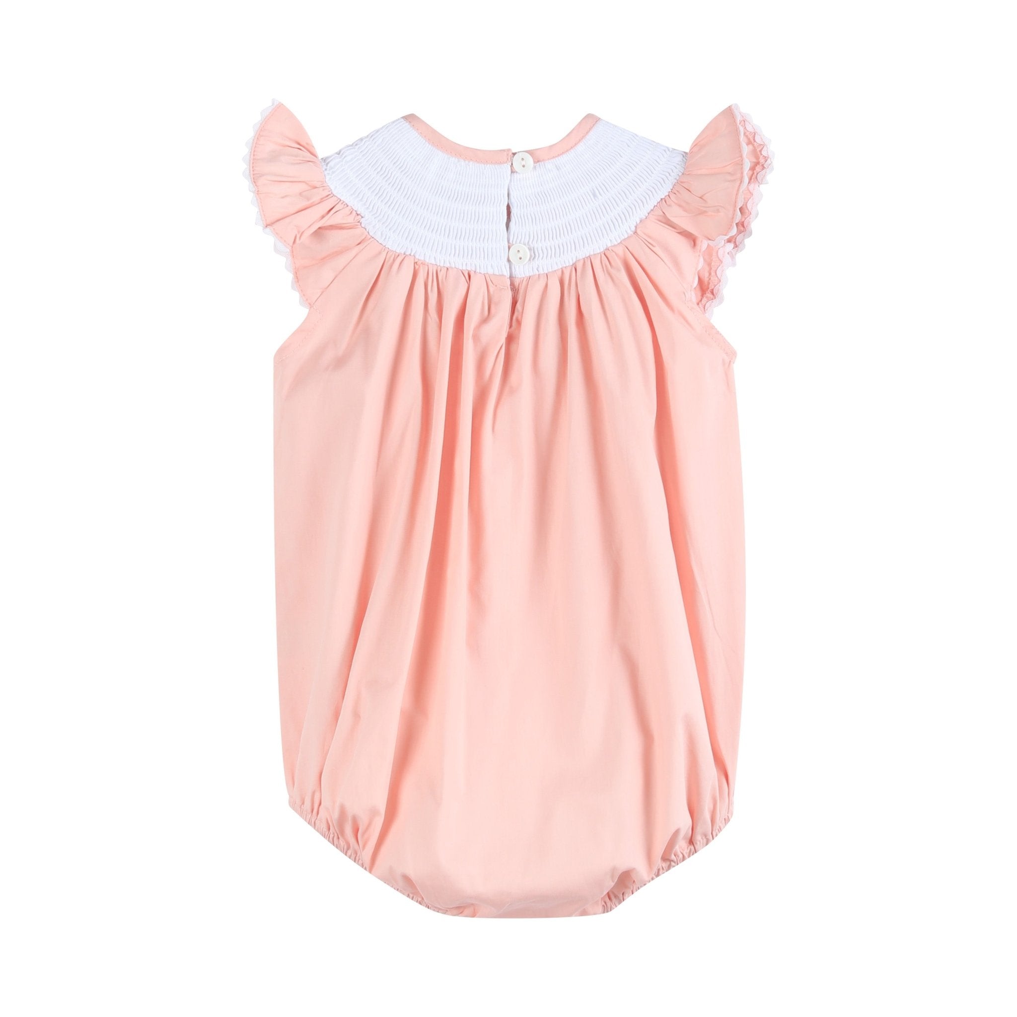Light Pink Smocked Flutter Romper