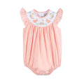 Light Pink Smocked Flutter Romper