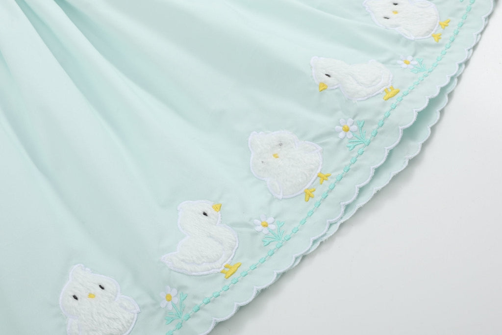 Misty Blue Fuzzy Chickies Dress