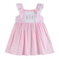 Pink Bunny Ruffle Shoulder Dress