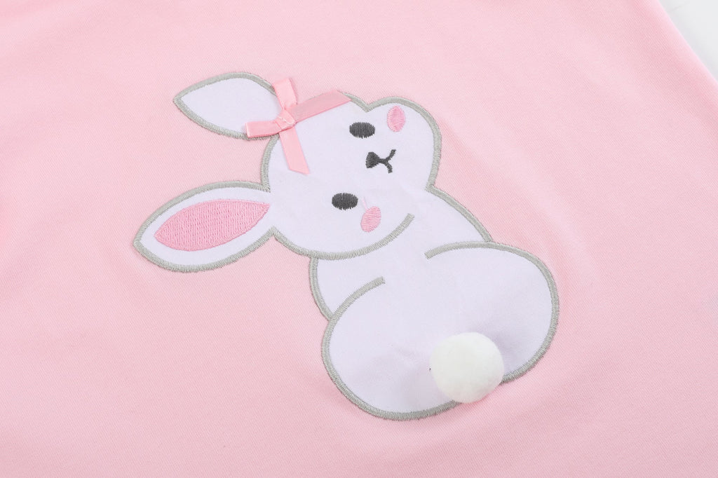 Pink Bunny T-Shirt and Shorts Set