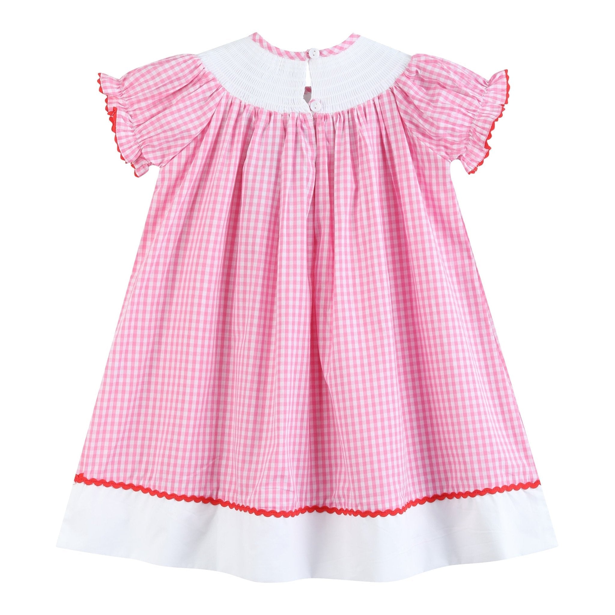 Pink Gingham ABC School Bishop Dress
