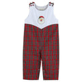 Red Christmas Plaid Santa Yoke Longalls