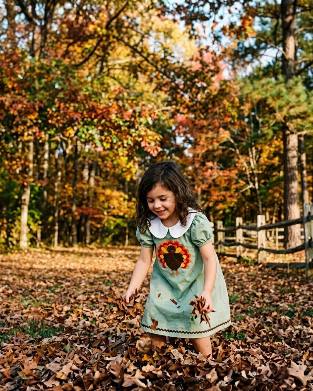 Sage Green Turkey Collared Dress