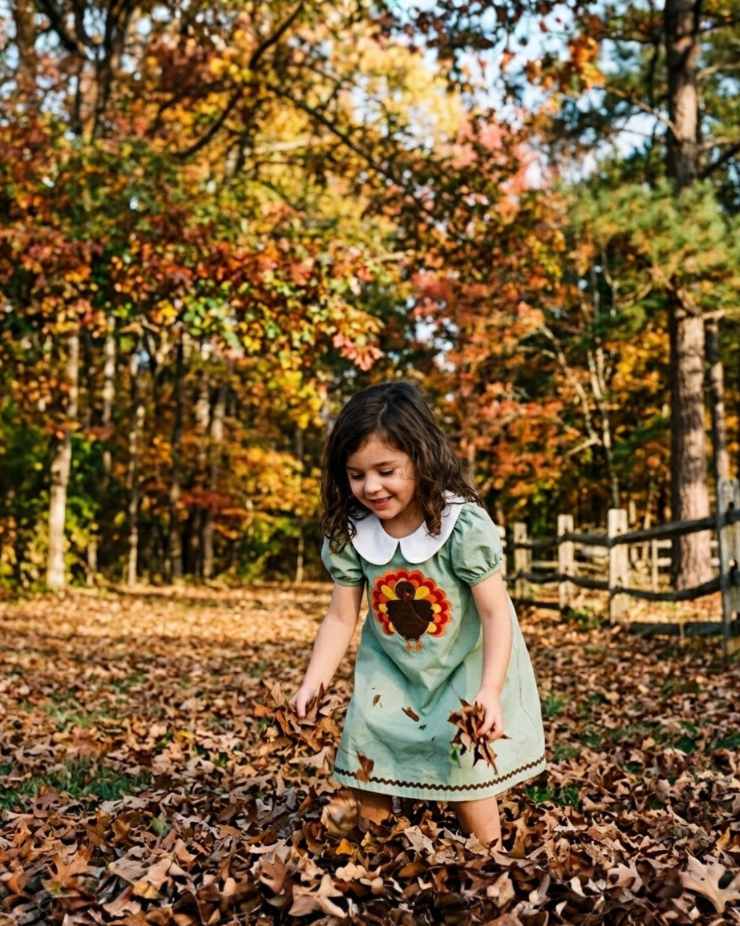 Sage Green Turkey Collared Dress